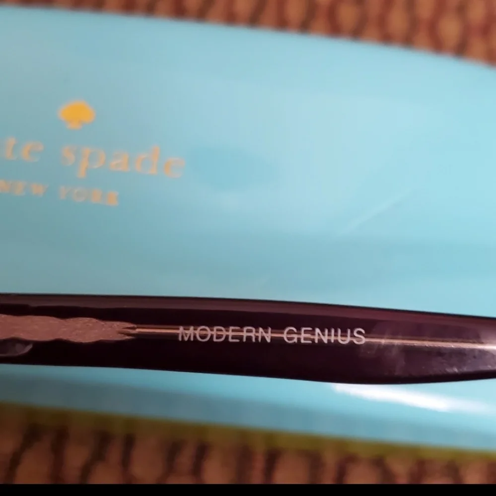 Modern genius glasses and Kate spade case